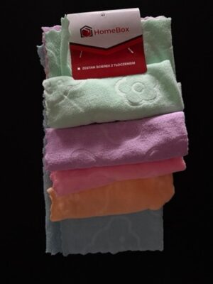 Zestaw 5 ścierek z tłoczeniem